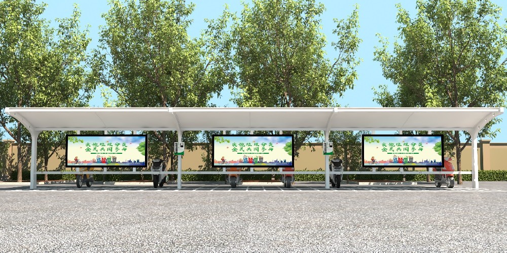 盐城膜结构停车棚发货