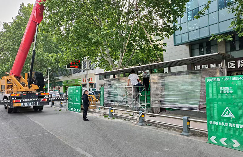 江苏铝型材候车亭安装实景