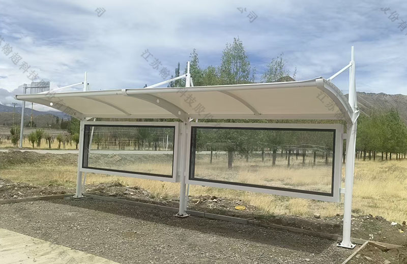 拉萨膜结构停车棚安装实景