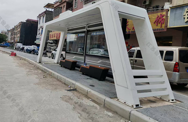 东莞定制公交候车亭安装实景