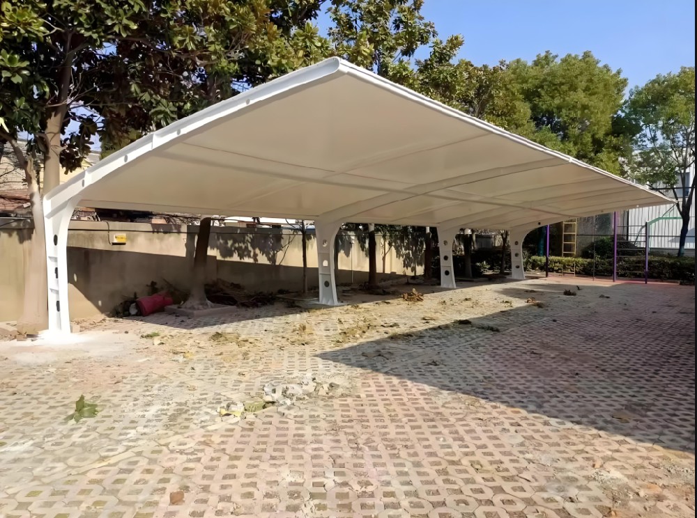 河北街道膜结构汽车车棚