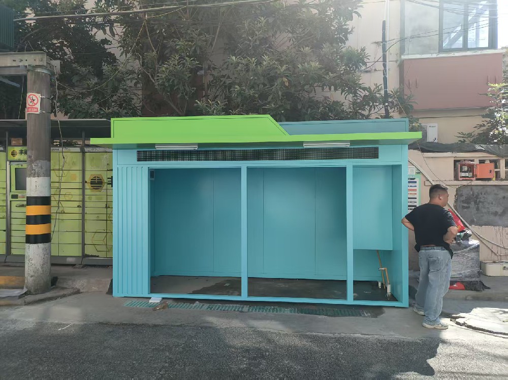 上海社区垃圾分类亭安装实景