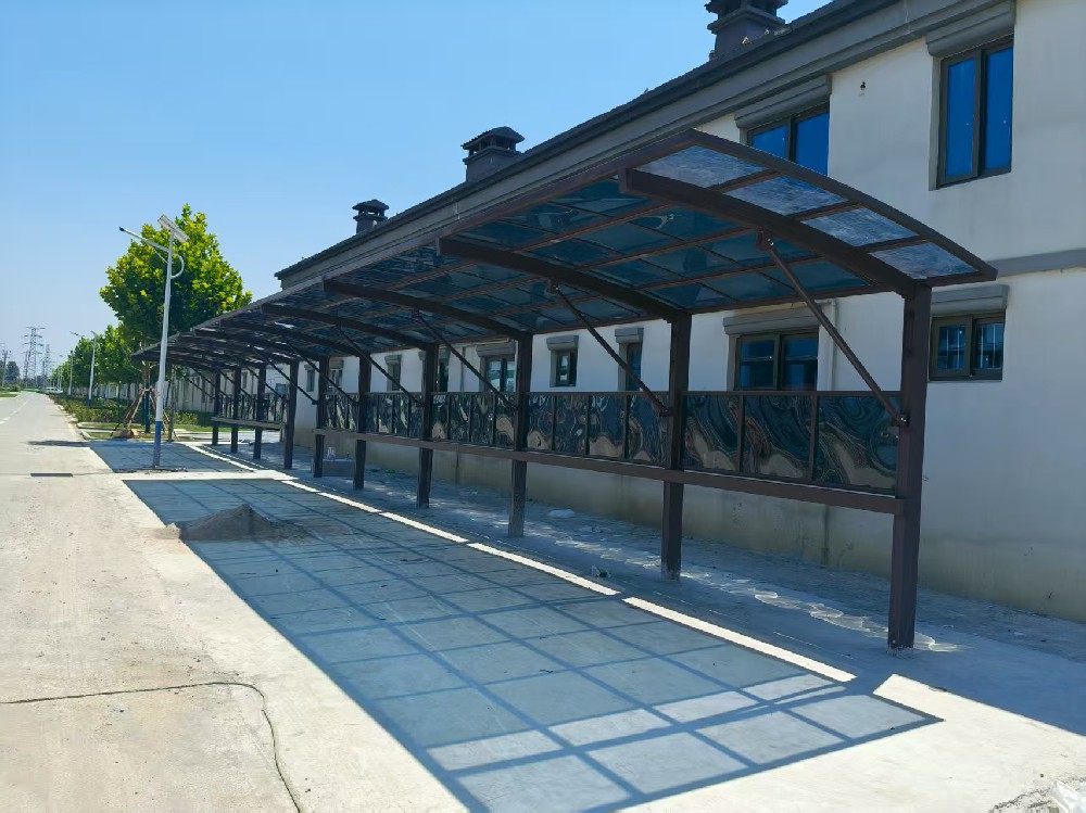 泗洪型材充电车棚安装实景