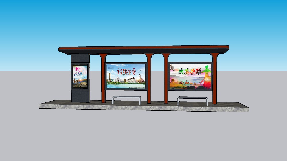 新疆定制款公交站台发货案例