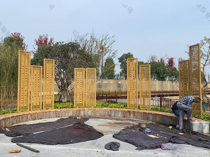 湖北服务区公园景观小品安装合集