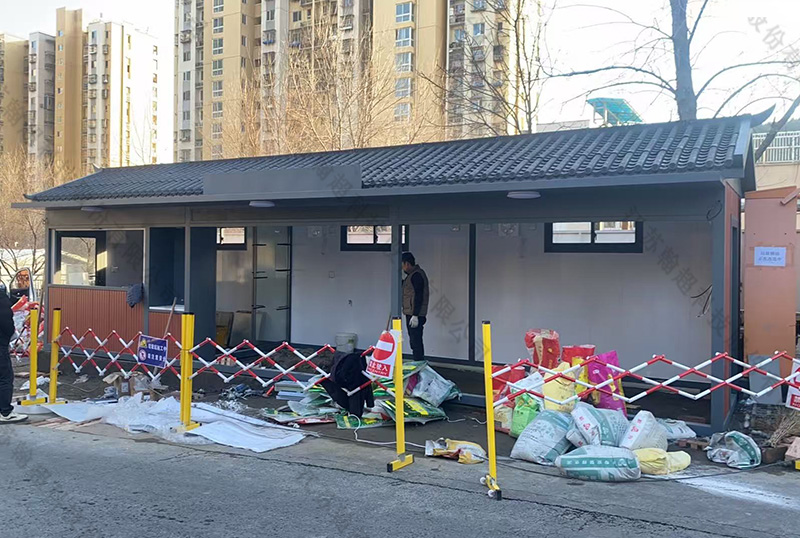 河北仿古垃圾房安装实景案例