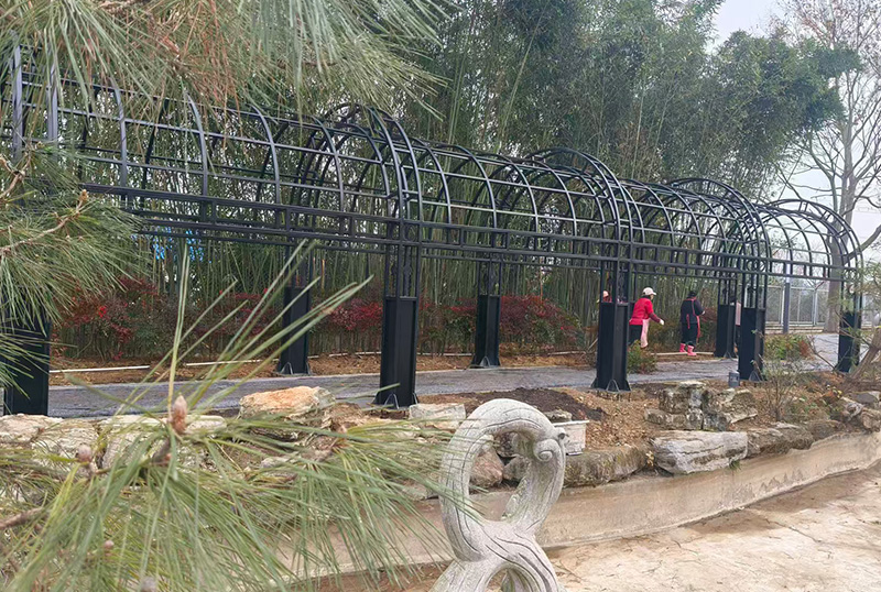 江苏公园廊架安装实景案例