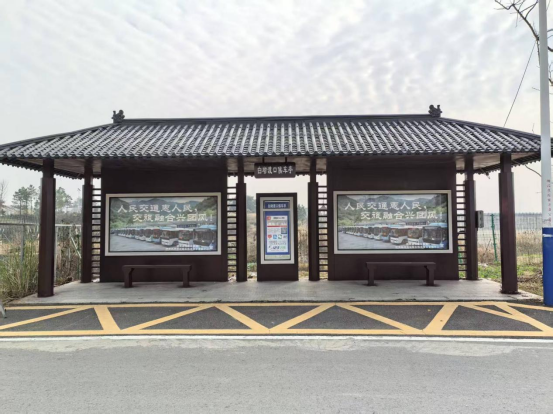 黄冈乡镇仿古公交站台