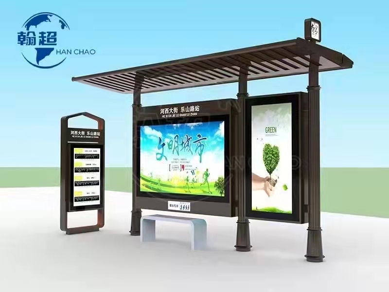 江苏罗马柱木纹漆候车亭第11批次发货