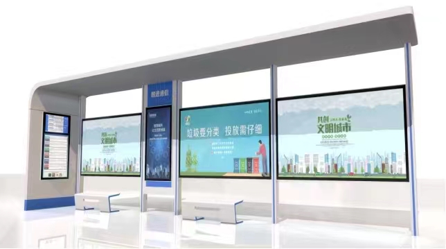 山东智能现代款候车亭第74、75车发货