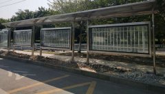 福建不锈钢定制公交站台安装实景图